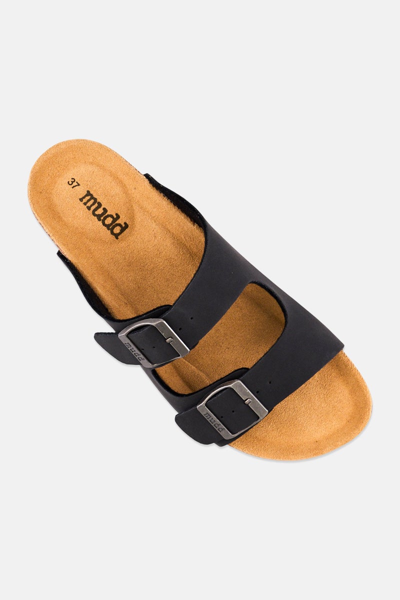 Mudd صنادل نسائية من الفلين سهلة الارتداء، سوداء - Image 2